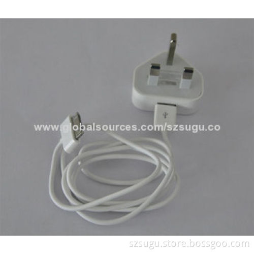 2014 white three pins 5V/1A USB wall travel charger